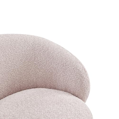 Swivel Accent Chair Round Barrel Armchair Upholstered Performance Fabric for Living Room Bedroom Reading Waitingroom