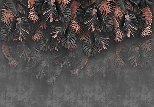 Kids Wallpaper Tropical Leaves and Safari Animals Mural Wallpaper for Bedroom TV Background Sofa Wall (not self-Adhesive)