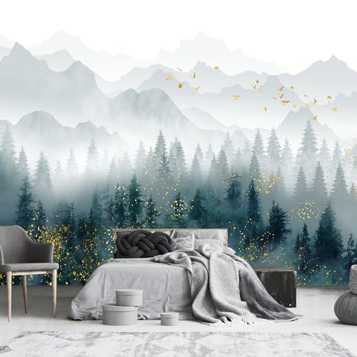 3D Safari Wallpaper Tropical Jungle and Animals Plant Wallpaper Mural for Bedroom Kids Room (Not Peel and Stick)