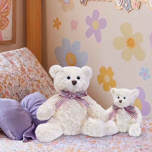 Teddy Bear Stuffed Animals, 11.7" Stuffed Bear in Diffreent Shape, Small Teddy Bear Soft Plush Toy for Girlfriend Kids Toddlers on Birthday/Christmas/Valentine's Day (2 Packs)