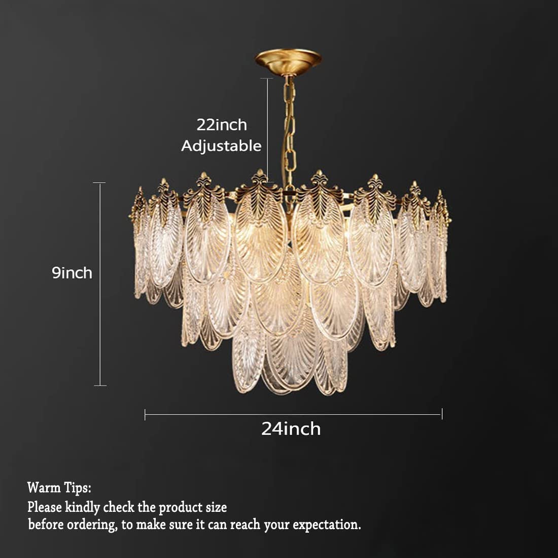 FanErsai Modern Crystal Chandelier Golden Vintage Pendant Lighting with Leaf Crystal Drum 8-Light French Raindrop Ceiling Light Fixture Perfect for Living Room Dining Room Bedroom Entryway Foyer