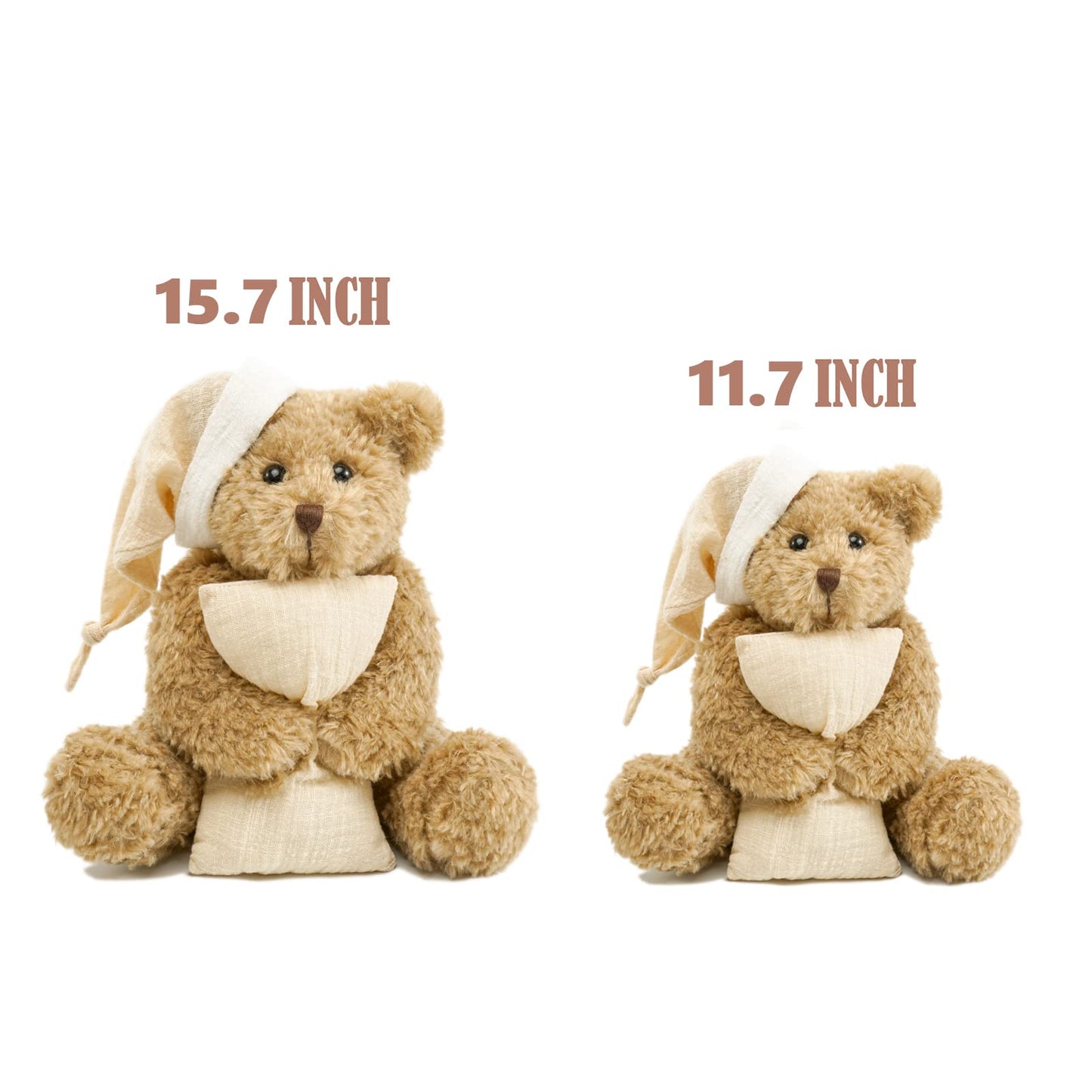 Teddy Bear Stuffed Animals, 11.7" Stuffed Bear in Diffreent Shape, Small Teddy Bear Soft Plush Toy for Girlfriend Kids Toddlers on Birthday/Christmas/Valentine's Day (2 Packs)