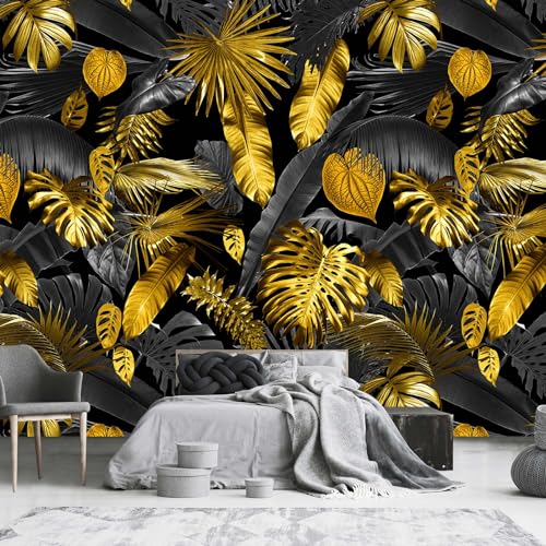 3D Safari Wallpaper Tropical Jungle and Animals Plant Wallpaper Mural for Bedroom Kids Room (Not Peel and Stick)