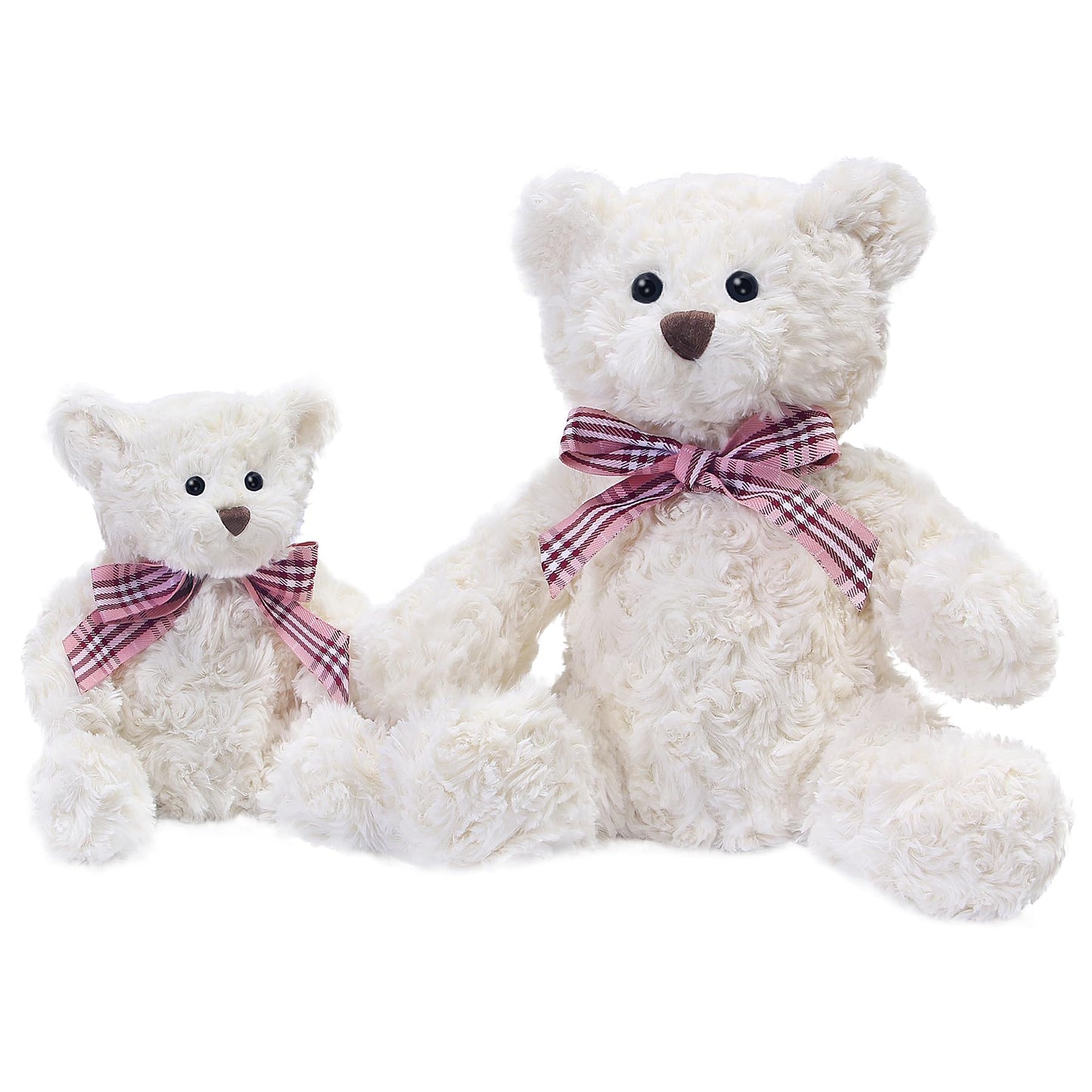 Teddy Bear Stuffed Animals, 11.7" Stuffed Bear in Diffreent Shape, Small Teddy Bear Soft Plush Toy for Girlfriend Kids Toddlers on Birthday/Christmas/Valentine's Day (2 Packs)