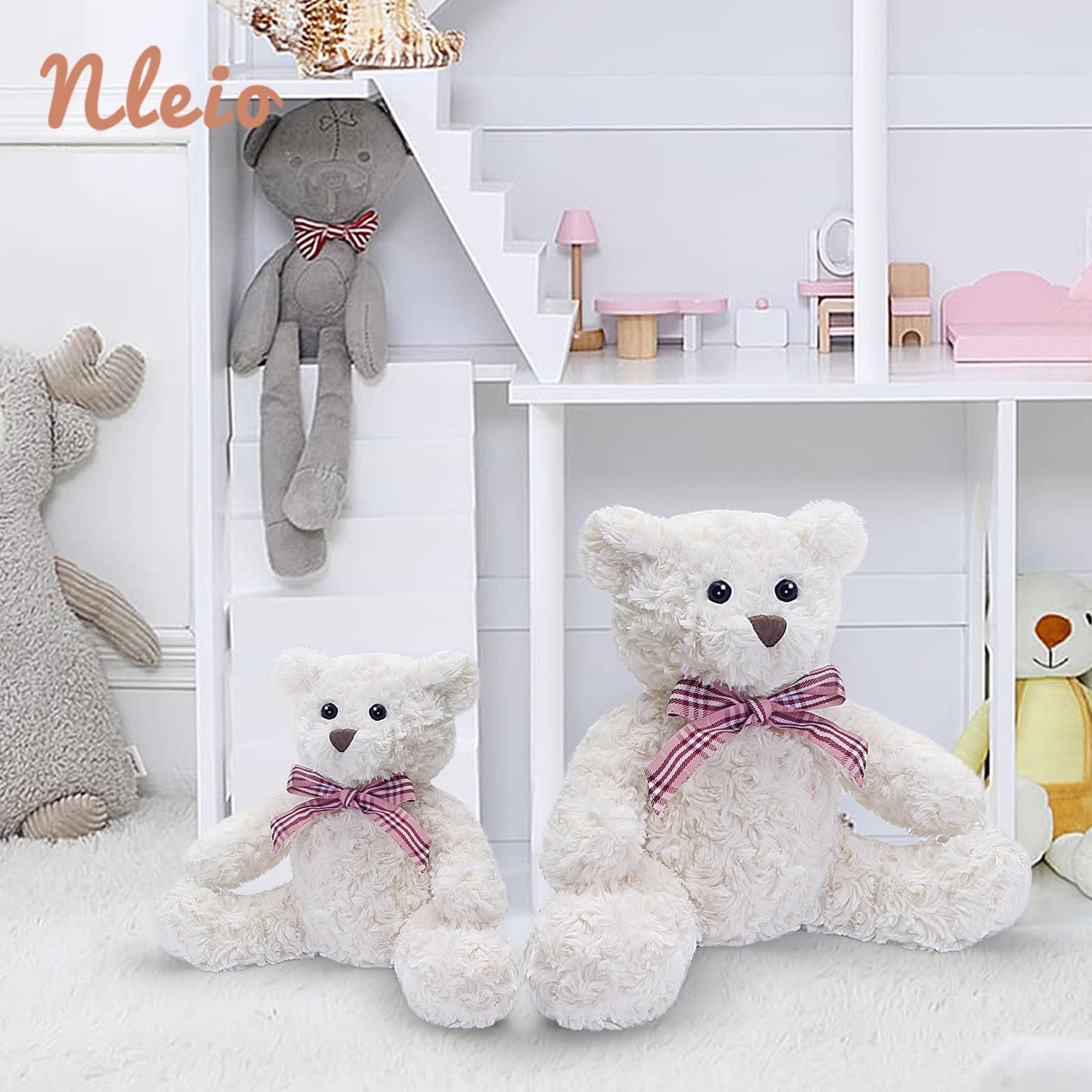 Teddy Bear Stuffed Animals, 11.7" Stuffed Bear in Diffreent Shape, Small Teddy Bear Soft Plush Toy for Girlfriend Kids Toddlers on Birthday/Christmas/Valentine's Day (2 Packs)