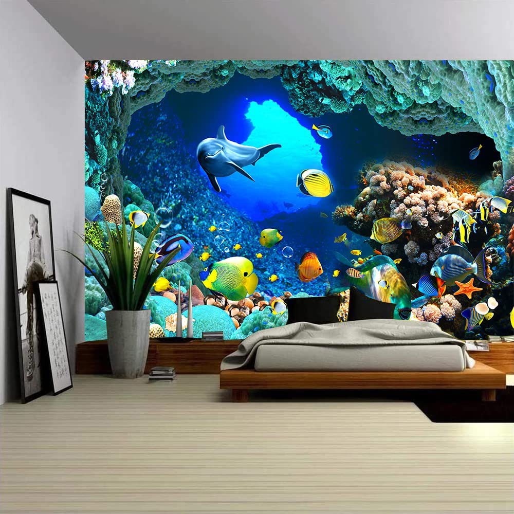 Kids Wallpaper Tropical Leaves and Safari Animals Mural Wallpaper for Bedroom TV Background Sofa Wall (not self-Adhesive)