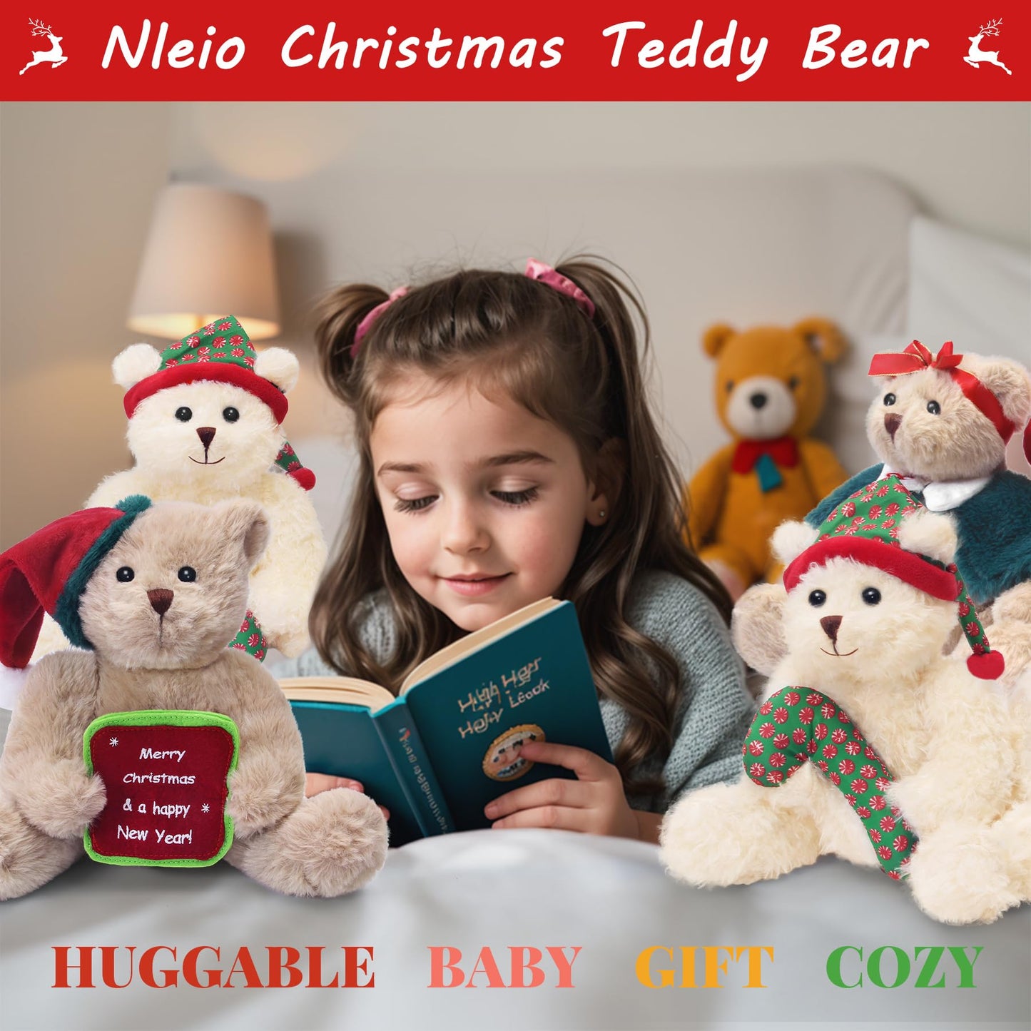 Teddy Bear Stuffed Animals, 11.7" Stuffed Bear in Diffreent Shape, Small Teddy Bear Soft Plush Toy for Girlfriend Kids Toddlers on Birthday/Christmas/Valentine's Day (2 Packs)