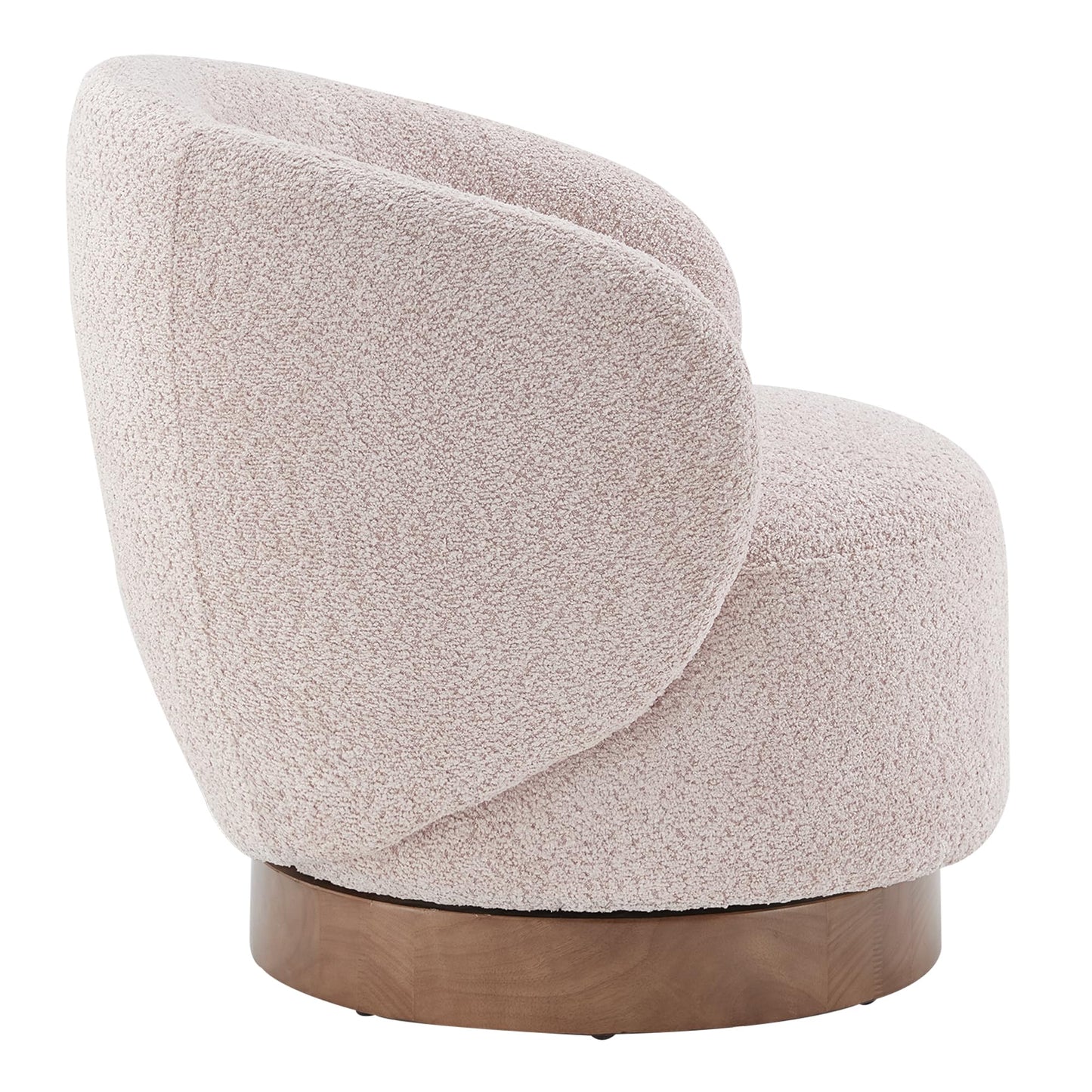 Swivel Accent Chair Round Barrel Armchair Upholstered Performance Fabric for Living Room Bedroom Reading Waitingroom