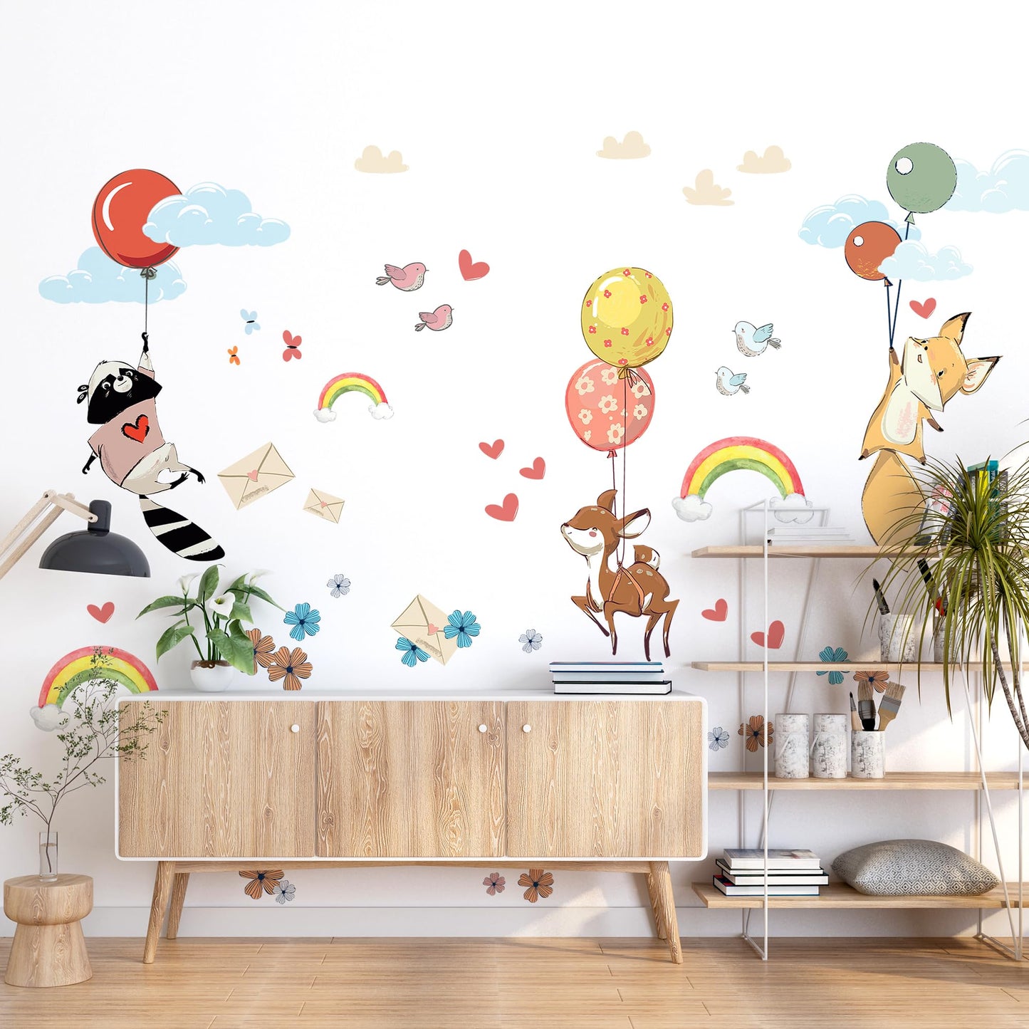 Large Airplane Wall Decals for Kids by Lipastick - 47 pcs Premium Kids Wall Stickers Aircrafts - Creative Nursery Wall Decal - Plane Vinyl Wall Decals for Baby Nursery Children Room Bedroom S Size