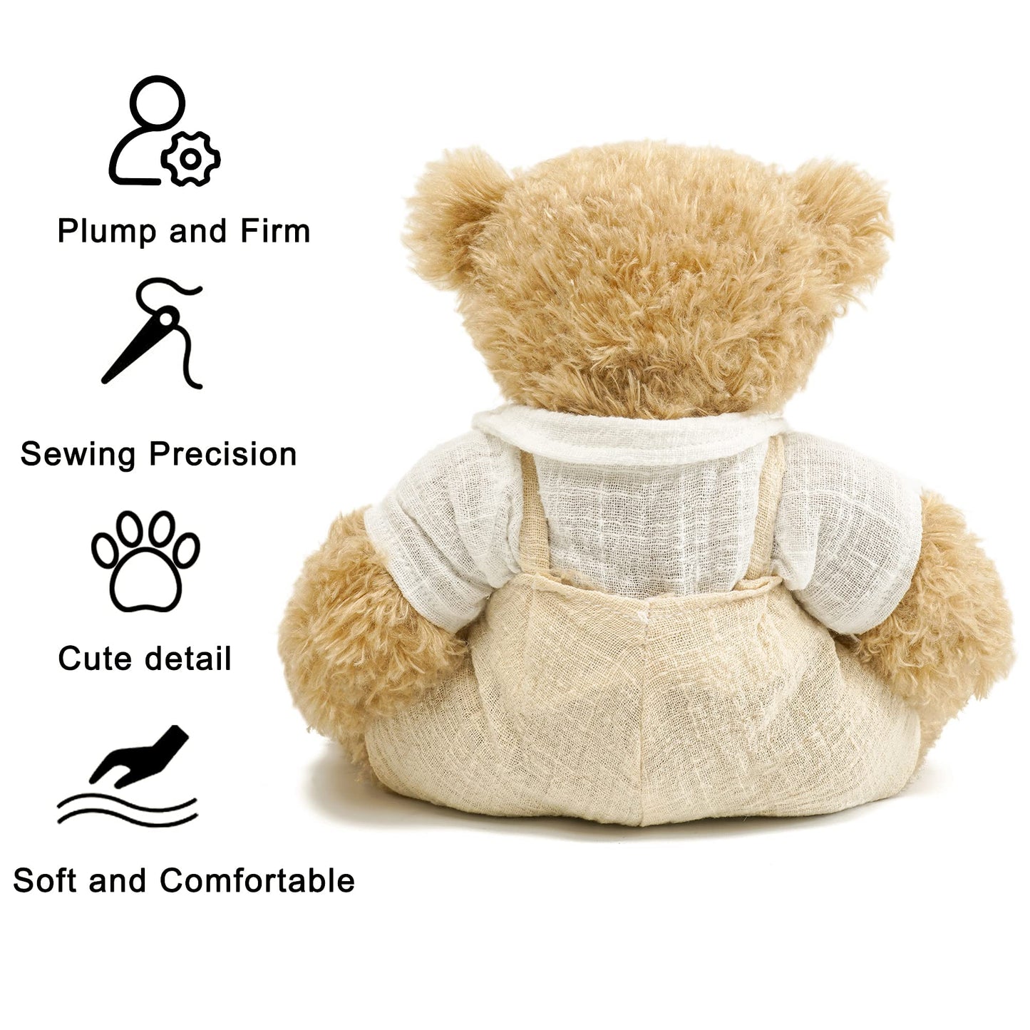 Teddy Bear Stuffed Animals, 11.7" Stuffed Bear in Diffreent Shape, Small Teddy Bear Soft Plush Toy for Girlfriend Kids Toddlers on Birthday/Christmas/Valentine's Day (2 Packs)