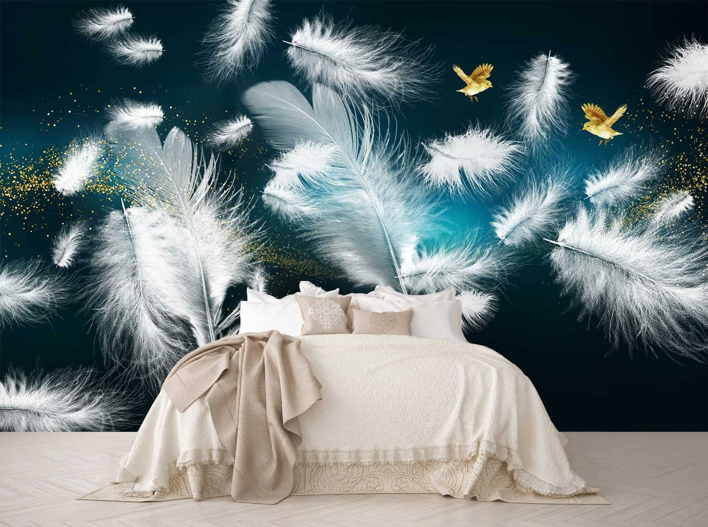 Kids Wallpaper Tropical Leaves and Safari Animals Mural Wallpaper for Bedroom TV Background Sofa Wall (not self-Adhesive)