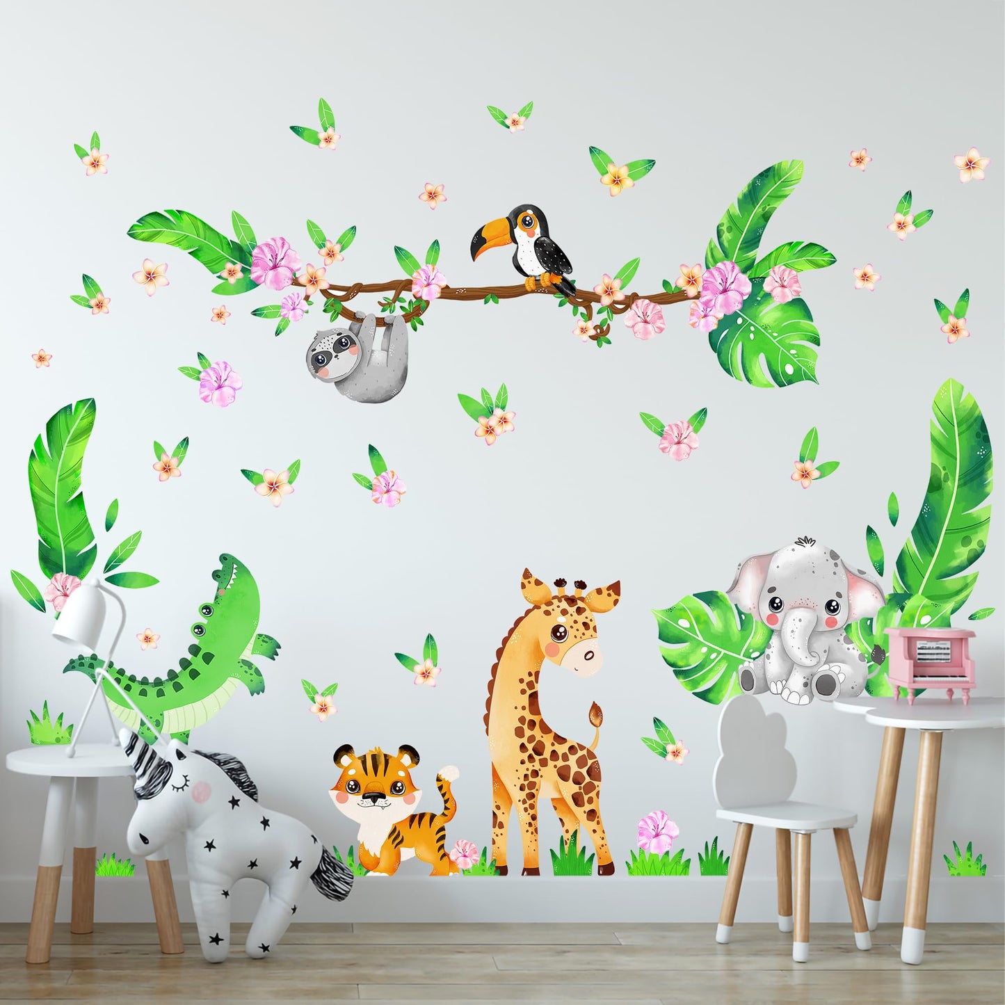 Large Airplane Wall Decals for Kids by Lipastick - 47 pcs Premium Kids Wall Stickers Aircrafts - Creative Nursery Wall Decal - Plane Vinyl Wall Decals for Baby Nursery Children Room Bedroom S Size