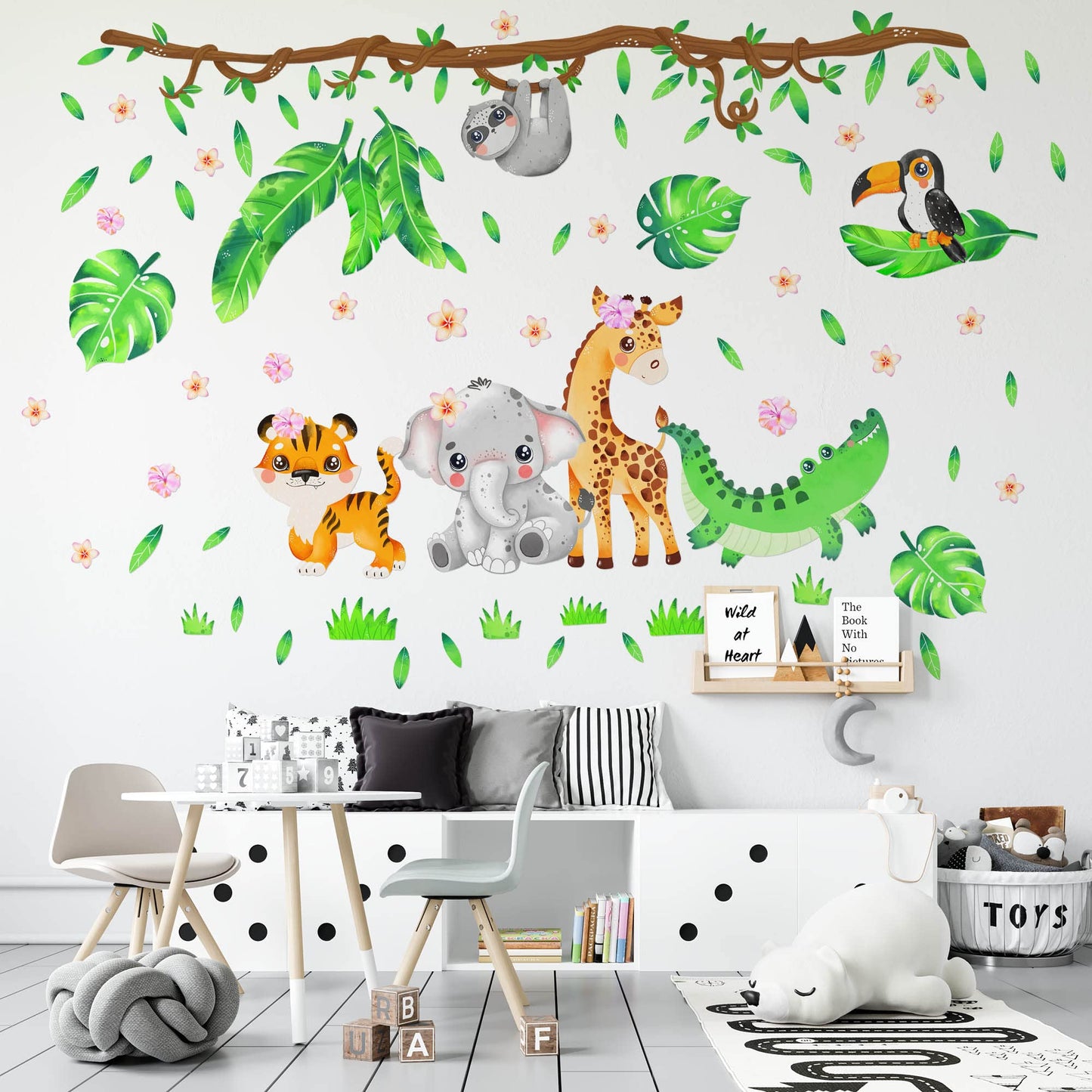 Large Airplane Wall Decals for Kids by Lipastick - 47 pcs Premium Kids Wall Stickers Aircrafts - Creative Nursery Wall Decal - Plane Vinyl Wall Decals for Baby Nursery Children Room Bedroom S Size