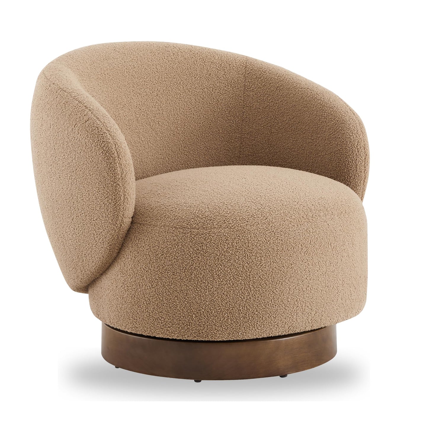 Swivel Accent Chair Round Barrel Armchair Upholstered Performance Fabric for Living Room Bedroom Reading Waitingroom