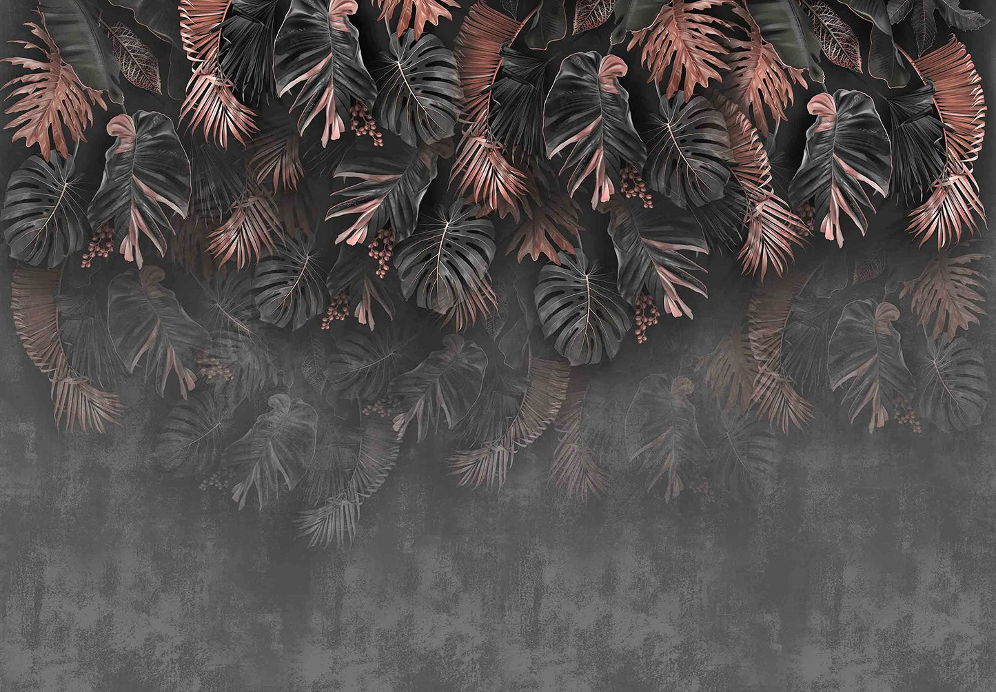 Kids Wallpaper Tropical Leaves and Safari Animals Mural Wallpaper for Bedroom TV Background Sofa Wall (not self-Adhesive)