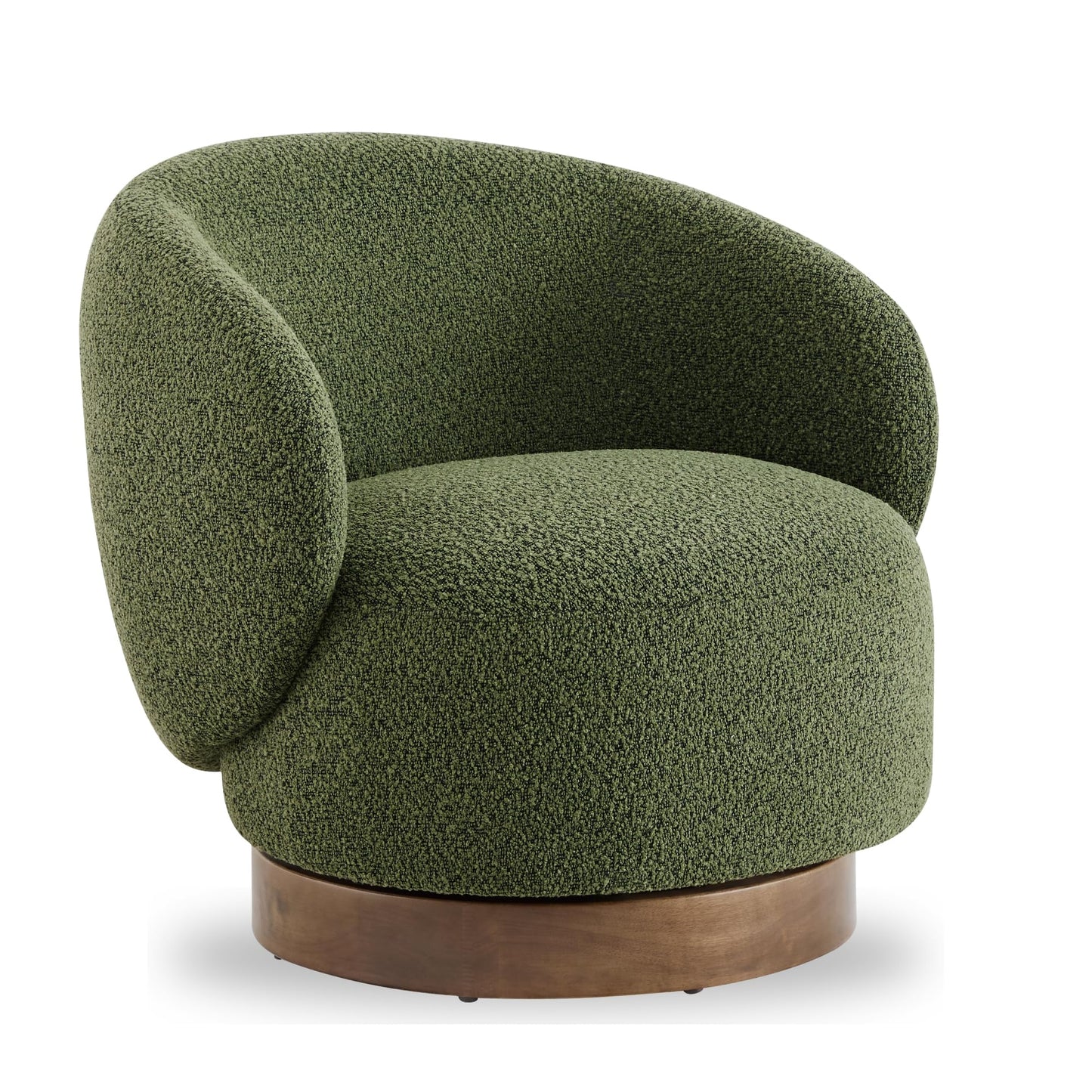 Swivel Accent Chair Round Barrel Armchair Upholstered Performance Fabric for Living Room Bedroom Reading Waitingroom