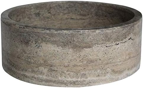 Cylindrical Natural Stone Vessel Sink - Antico Travertine